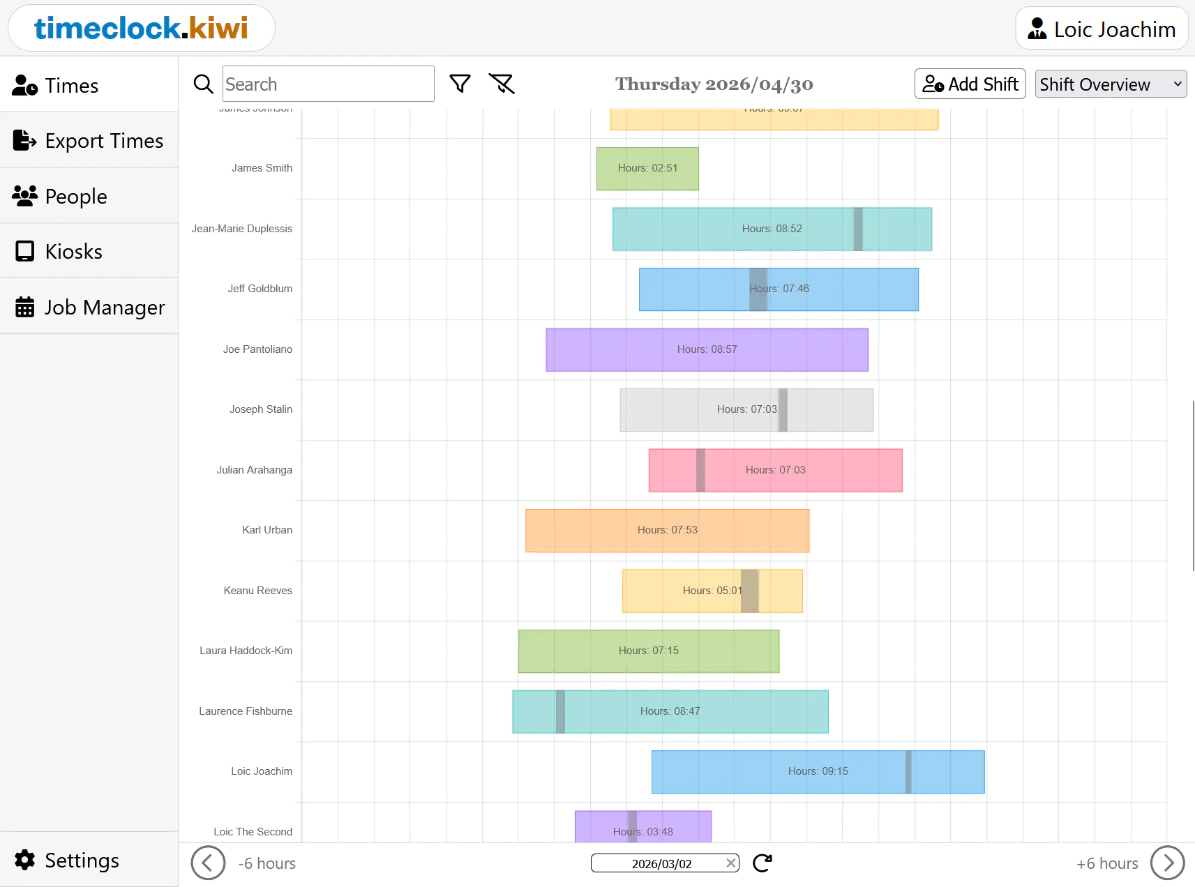Shift Viewer overview